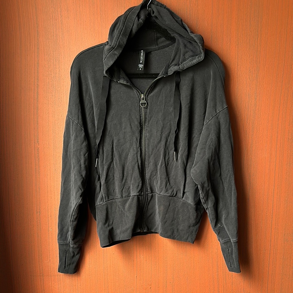 Athleta Charcoal Zip-Up Hoodie S